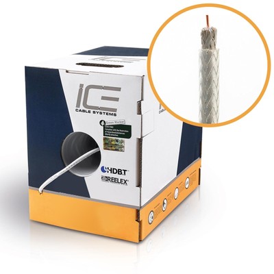 ICE Cable - Koax Kabel, blau, RG-59, 0,81mm (AWG20), geschirmt, blau, 152,50m
