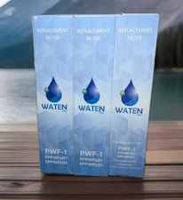 3 - New Waten H2o Refrigerator Water Filter fit for  PWF-1 (FPPWFU01) (EPPWFU01)