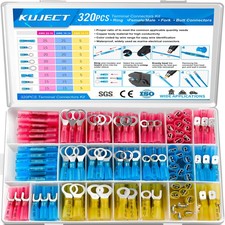 320PCS Heat Shrink Wire Connectors Kit, Electrical Waterproof Crimp Butt Term...