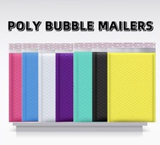 5-1000 Pcs Color Poly Bubble Mailers Shipping Mailing Padded Bags Envelopes