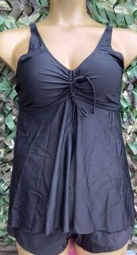 BNWOT padded Tankini Set With Swim Shorts Bottoms Size XL 14