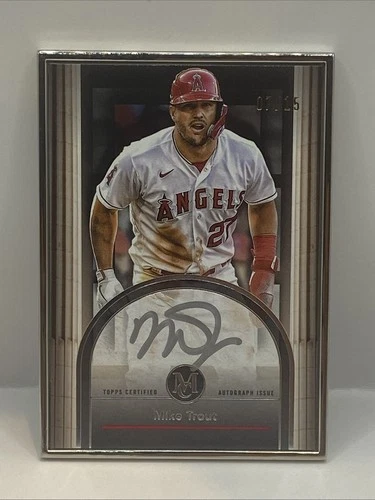 MIKE TROUT  2024 TOPPS MUSEUM SILVER FRAMED ON CARD AUTO #07/15 ANGELS SP SSP