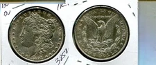 1891 CC MORGAN SILVER DOLLAR AU BU 3858T
