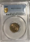 New ListingBU 1861 Indian Head Penny PCGS MS64+ Gem