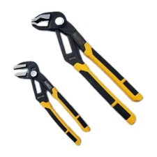 Set Of Pliers: smalleis 8 inches long. larger  is 10 inches long.