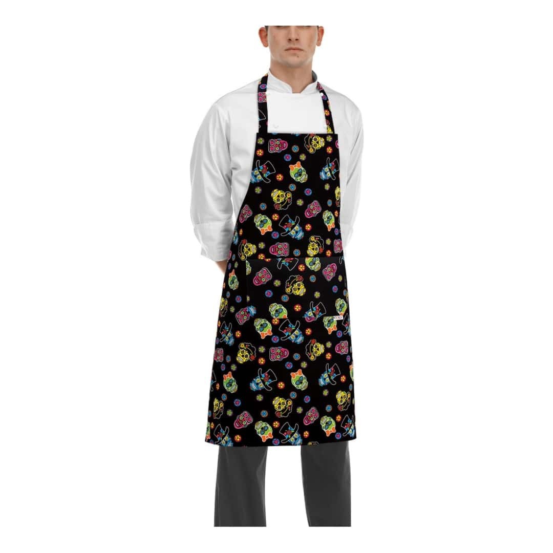 Unisex Chef Apron Bib Mexico Black - EGOCHEF - Restaurant