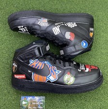 Size 12 - Supreme x NBA x Nike Air Force 1 07 Mid Black for sale