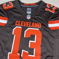 Cleveland Browns Jersey Mens 2XL Brown NFL Football Beckham Jr 13 Nike On Field