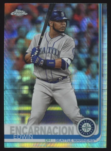 2019 TOPPS CHROME #101 EDWIN ENCARNACION PRISM REFRACTOR SEATTLE MARINERS