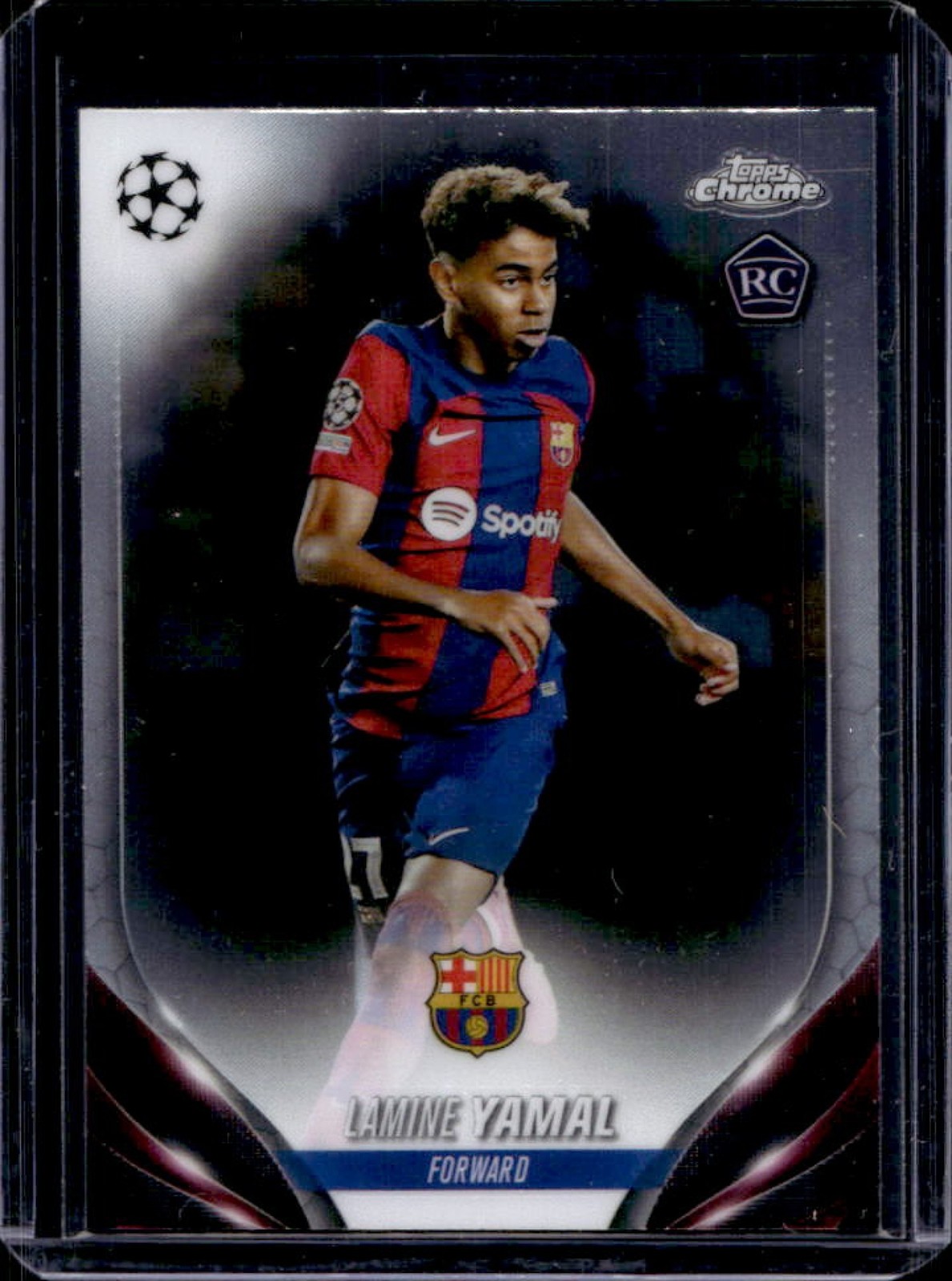 2023-24 Topps Chrome UEFA Lamine Yamal RC Rookie #64 Barcelona