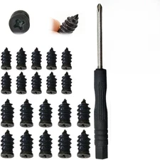 Tire Repair Nails Kit, Screw in Tire Repair Plugs with Box and Screwdriver