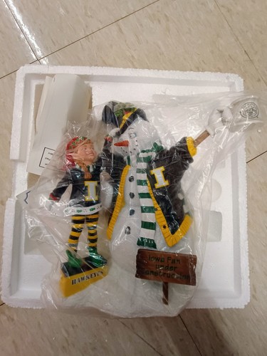 Danbury Mint Iowa Hawkeyes Snowman & Sleigh Christmas - 9" Figurines - Picture 23 of 23