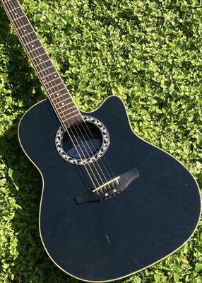 Applause by Ovation Acoustic-Electric Dreadnought Guitar Black 6-String RH