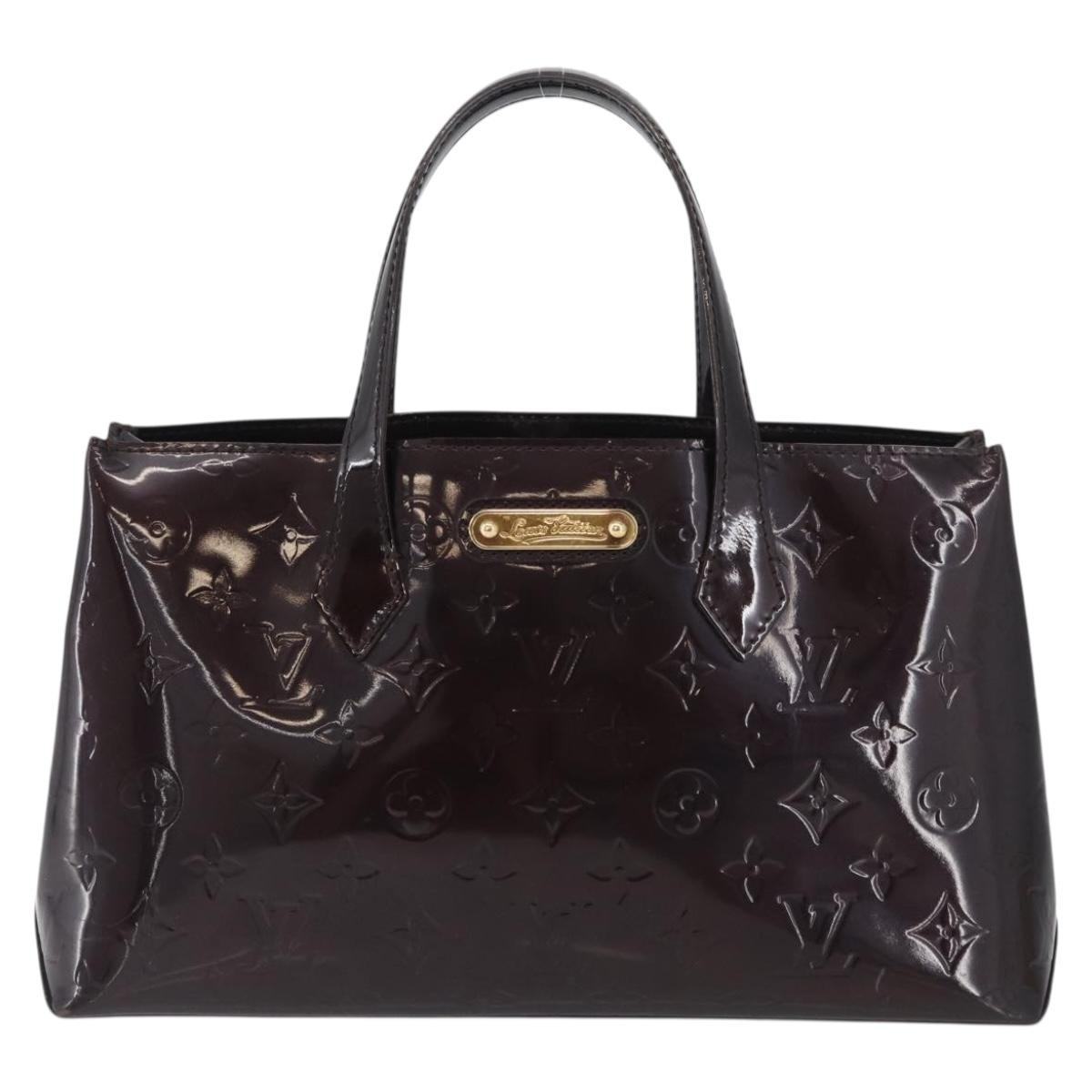 LOUIS VUITTON Vernis Wilshire PM Hand Bag Rouge Favist M91644 LV