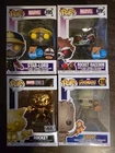 Lot of 4 Guardians of the Galaxy Funko Pops Rocket Star-Lord Groot Exclusive