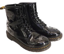 Dr. Martens Junior 1460 Glitter Star Patent Lace Up Boots- Ladies/Junior Size 6