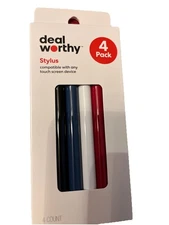 Deal Worthy Stylus 4 Pack. Compatible With Any Touch Screen Device 