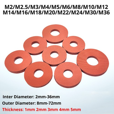 #ad #ad Red Silicone Foam Washer Flat Ring Rubber Sponge Sealing Gasket ID 2mm 36mm $59.45