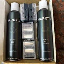 New 16 Count Harry's Men's Razor Blades -5 Blades Cartridges Refills & Shave Gel