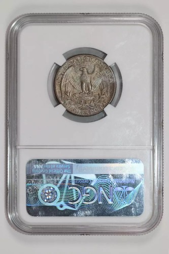 1934 LIGHT MOTTO WASHINGTON QUARTER NGC MS64 - Picture 2 of 2