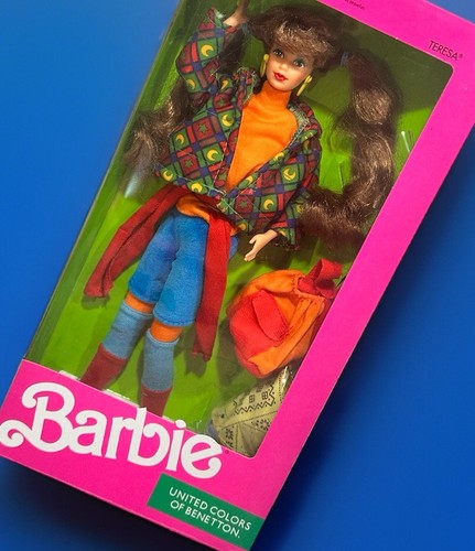 Teresa Steffi Face United Colors of Benetton Barbie Doll 1990 NRFB! Rare! HTF!🟢 - Picture 2 of 24
