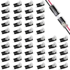 50 Pack Wire Connectors, Low Voltage 2 Pin Quick Splice Wire Connectors