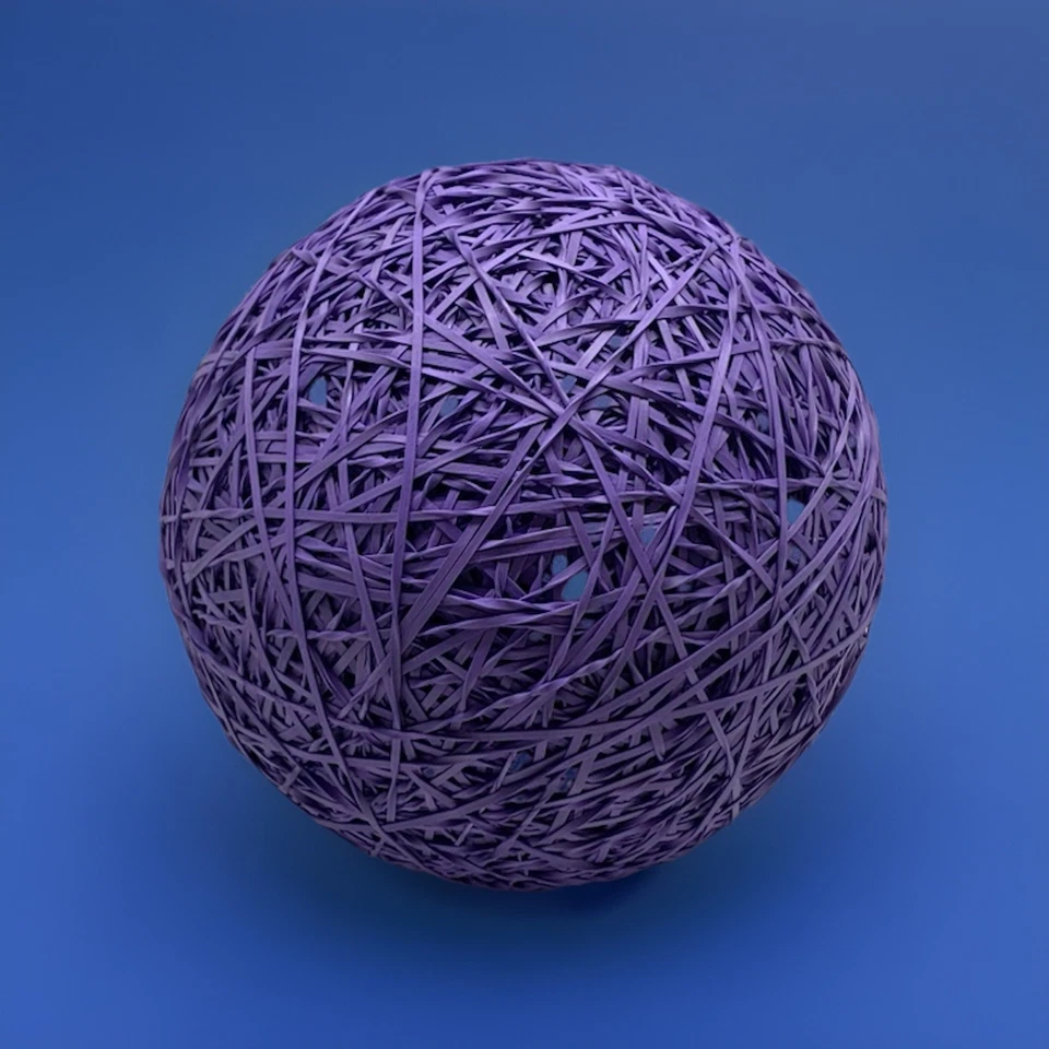 Purple 5 lb Rubber Band Ball Foto 4 de 4