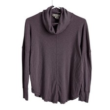 Maison Cinqcent 500 Denim Turtleneck Small Purple Brown Neutral Relaxed Casual