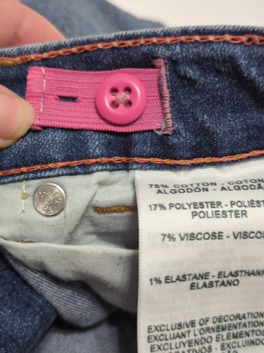 Stivali firmati Levis taglio denim blu jeans ragazza taglia 14 reg vita regolabile - Foto 5 di 11