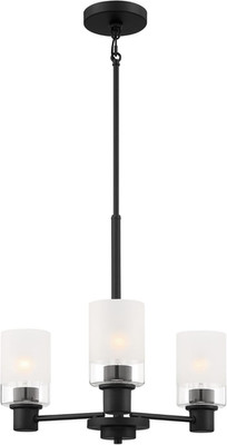 Cedar Lane 3-Light Matte Black Chandelier for Kitchen & Dining Room