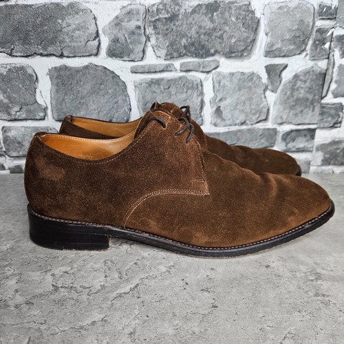 Scarpe derby Trickers in camoscio marrone olmo taglia 9,5 (UK) con scatola stile 7869SS - Foto 5 di 14