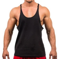 Men Gym Muscle Workout Fitness Tank Top Y Back Bodybuilding Stringer Shirt↷