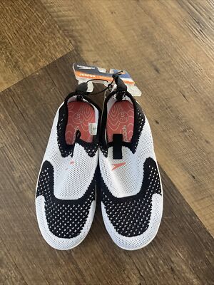 Speedo Junior Girls' Surf Strider Water Shoes  11-12 NEW White/Black