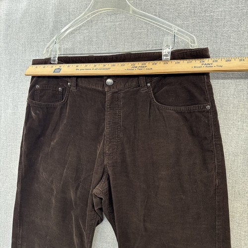 Ermenegildo Zegna Corduroy Pants Mens 37x34 Brown Straight Gray Casual Chino* - Imagen 5 de 16