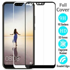 PELLICOLA IN VETRO TEMPERATO CURVO PER HUAWEI P20 VETRINO DISPLAY LCD WAWEI P 20