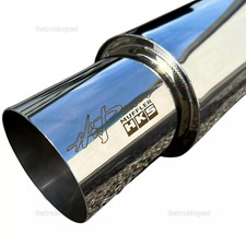 Hks Hi-power Universal Single Exhaust Muffler Inlet 2.5 Outlet 4.0 Inches Oem Ss