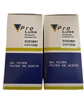 Pro Lube Oil filter lot of 2 SOE5691 CH11038 2013 Porsche Panamera