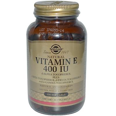 Vitamin E, 400 IE, 100 Softgels - Solgar