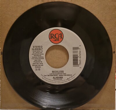 Alabama - Reckless/Clear Water Blues 45rpm RCA 1993 - NM