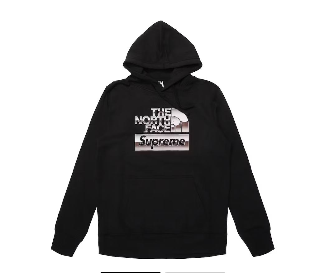 パーカー Supreme X The North Face sweatshirt SS18 Supreme SS18 The North Face Metallic Logo Hooded Sweatshirt in