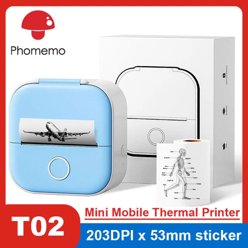 Phomemo T02 Mini Impresora Térmica Portátil de Bolsillo Foto Bluetooth Hogar Lote - Imagen 1 de 26