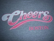2009 licensed CHEERS t shirt - LOGO graphics - BOSTON bar - LOOKS UNUSED - (M)