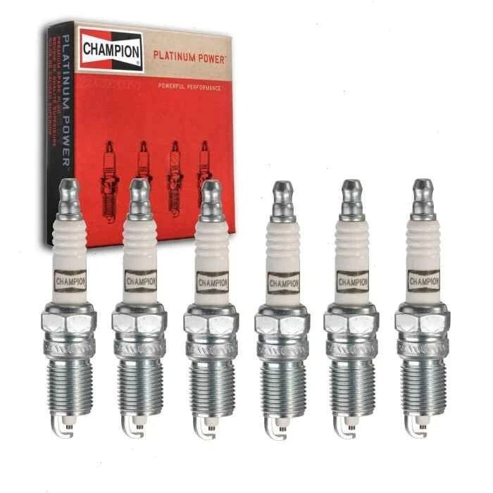 6 pc Champion Platinum Spark Plugs for 2008-2010 Chrysler Town & Country bc - Image 2 of 2
