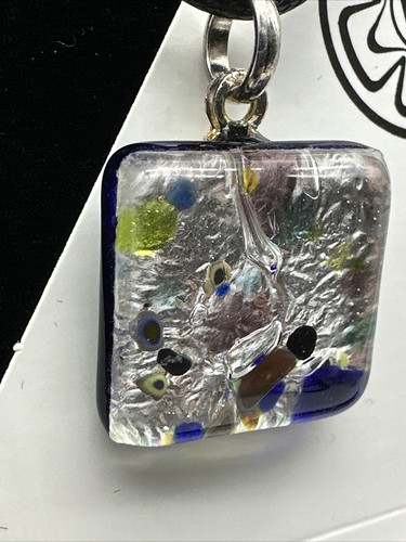 New Authentic Murano Glass Pendant Necklace Venetian Italy Art Glass (M5b-4)