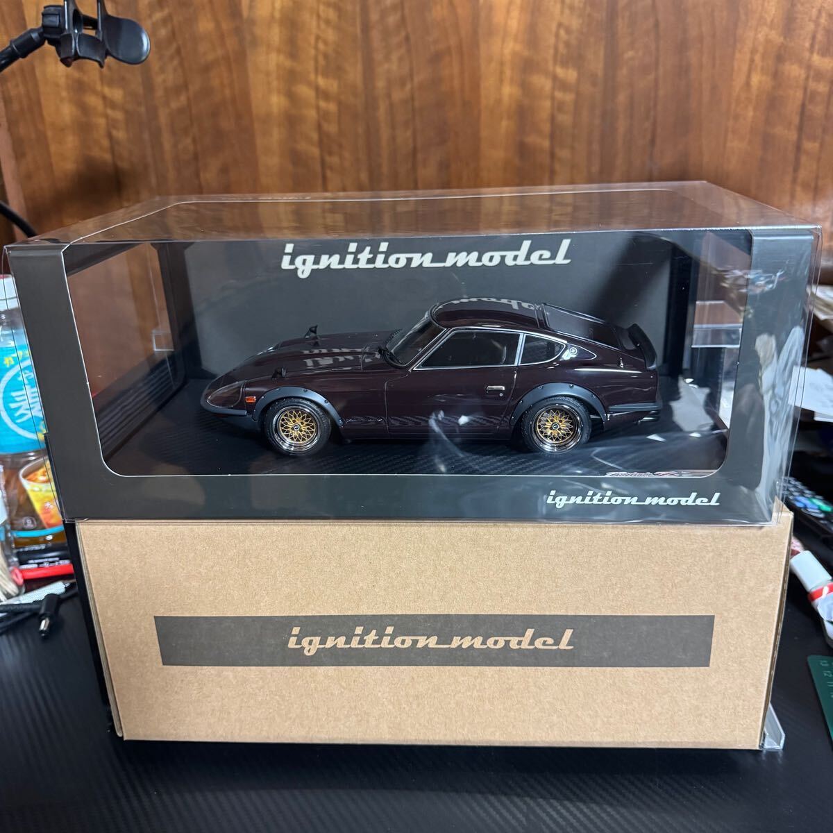 Ignition model 1/18 Nissan Fairlady 240ZG Maroon Out of Print Unused with Box