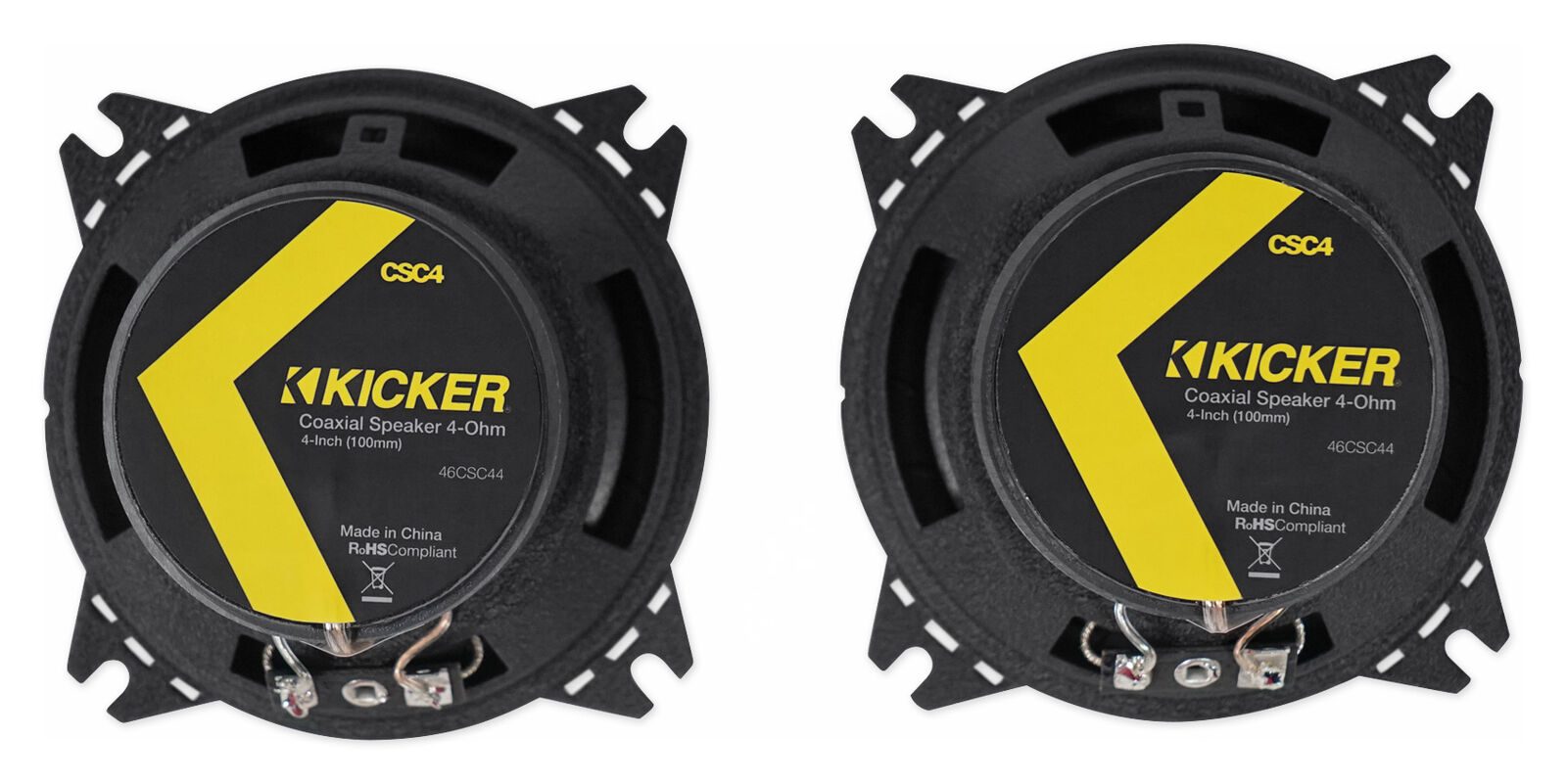 4 KICKER 46CSC44 - 4 300-ваттных 4-омных 2-полосных автомобильных Аудио-коаксиальных динамика CSC44