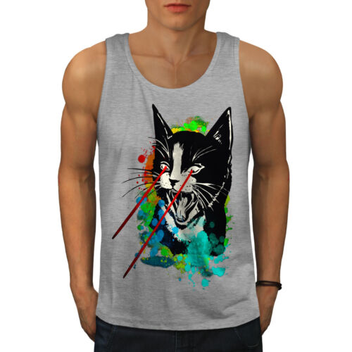 Wellcoda Laser Angry Colourful Mens Tank Top, Animal Active Sports Shirt - Picture 1 of 22
