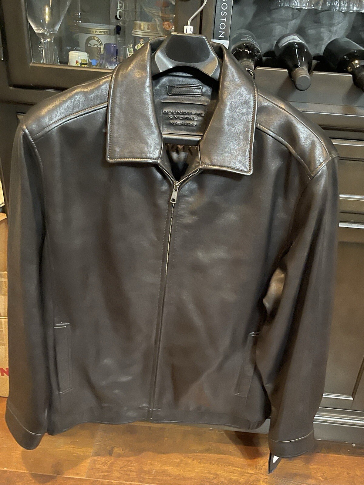 Leather Jacket (Premium - Lambskin) BLACK Men’s  Roundtree  & York,  SIZE 2XT