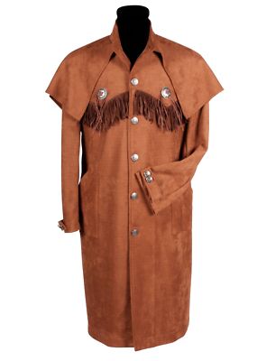 Brauner Westernmantel für Männer - Reitermantel mit Pelerine im Cowboy-Look