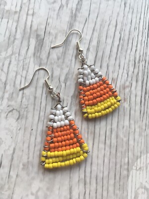 Zuckermais Ohrringe, Halloween, Schmuck, Perlen, schrullig, Süßigkeiten, Kawaii 